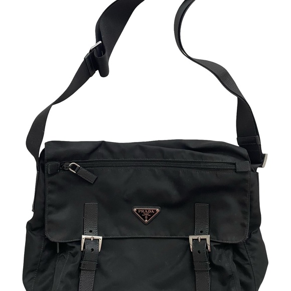 Prada Black Messenger Bag for Men - Picture 1 of 7